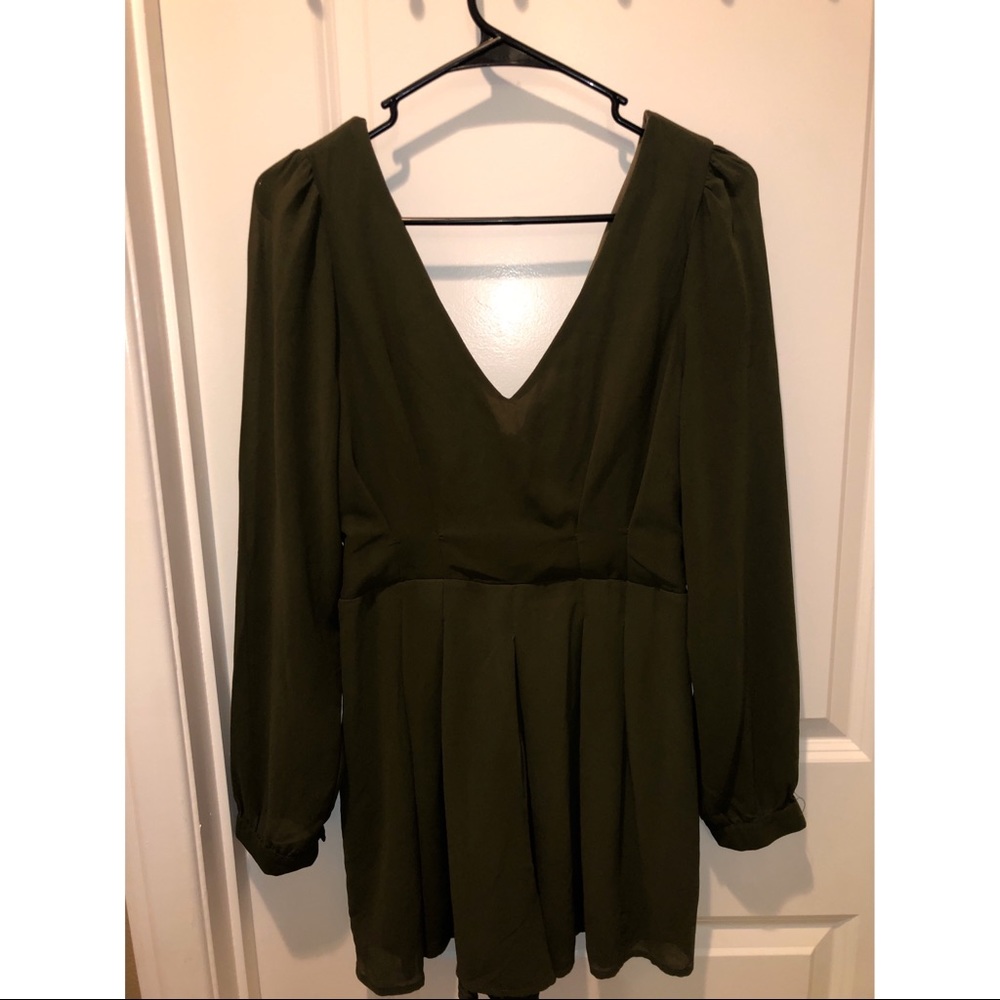 Olive Green Romper Shorts